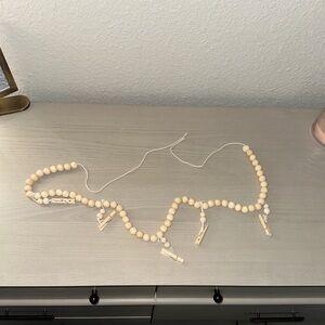 Wooden Bead Garland with Clips